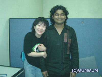 A.R.Rahman with me in a backstage of the concert, Shah Alam, Dec. 20th, '03